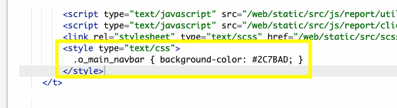 .o_main_navbar { background-color: #2C7BAD; }